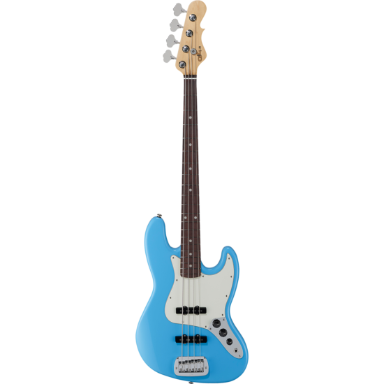 basse electrique g&l fullerton deluxe jb himalayan blue, touche palissandre