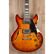 Guitare électrique D'Angelico Premier Mini DC Dark Iced Tea Burst