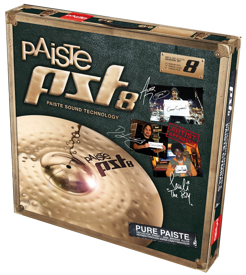 Paiste PST8 Reflector Universal set hi-hat 14'' crash 16'' ride 20''