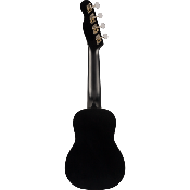 Venice Soprano Uke, Walnut Fingerboard, Black