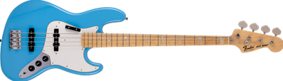 Made in Japan Limited International Color Jazz Bass, Maple Fingerboard, Maui Blue