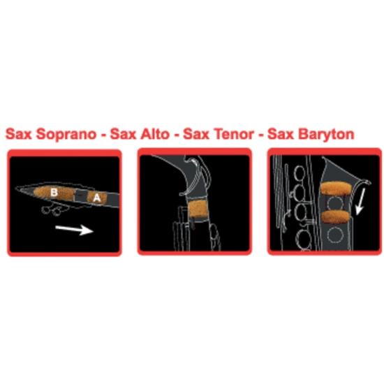 Saxmute - Sourdine de travail pour saxophone soprano 1 bocal