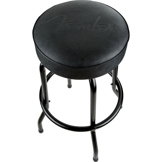 Fender Embossed Black Logo Barstool, Black/Black, 30