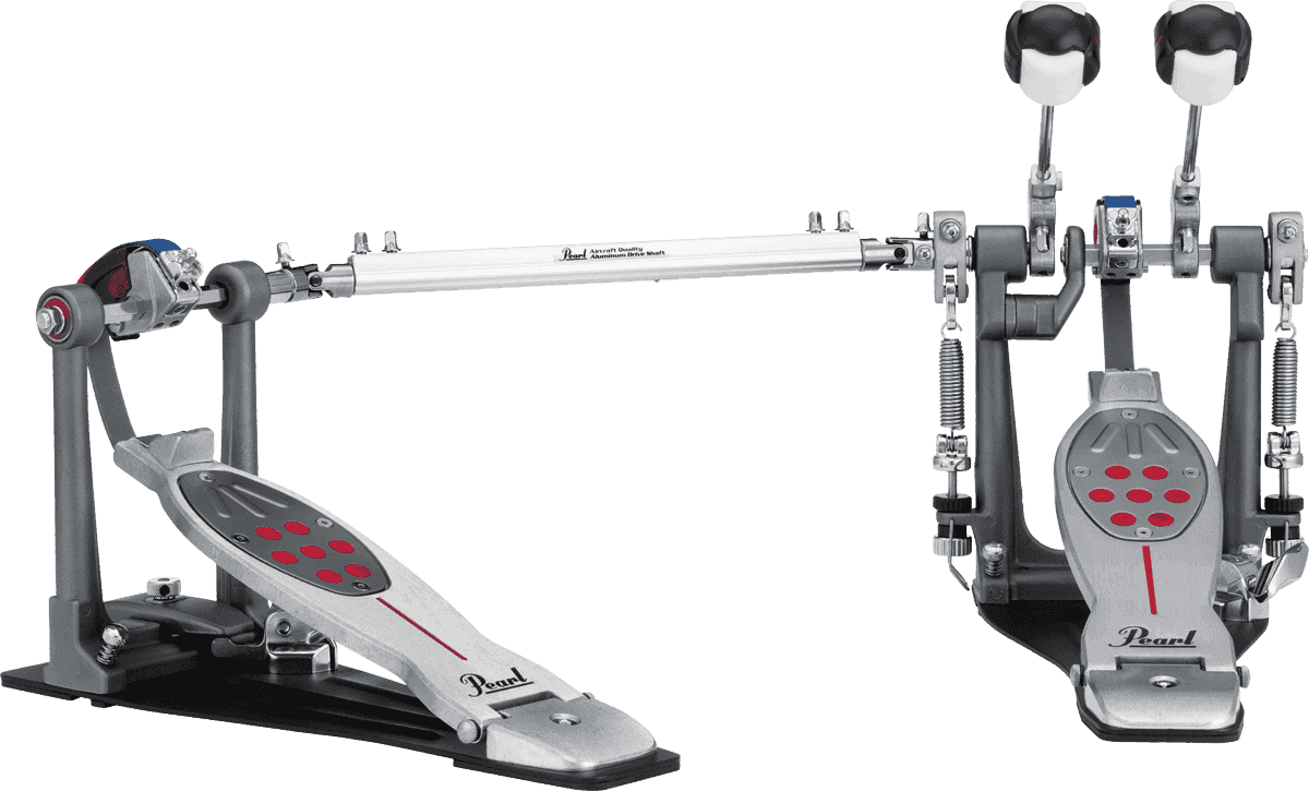 Pearl DOUBLE PEDALE GC COURROIE ELIMINATOR REDLINE