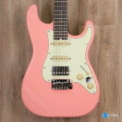 Schecter Nick Johnston signature HSS atomic coral