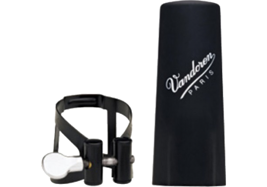 Vandoren M/O Noire LC52BP Ligature avec couvre-bec plastique pour clarinette Mib