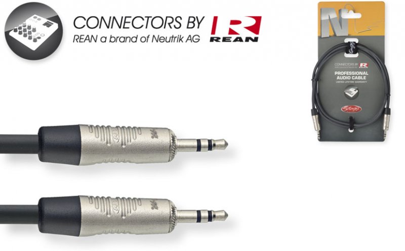 Stagg NAC2MPSR > Câble audio Mini-jack stéréo / Mini-jack stéréo > 2 mètres