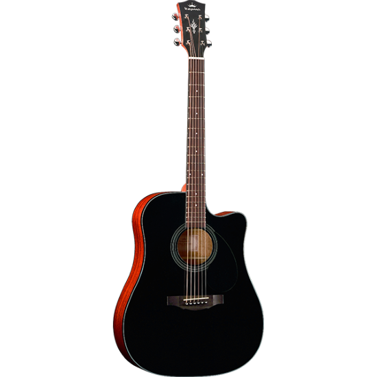 Guitare Electro-Acoustique Kepma Guitars Plytone Series - Edc Dreadnought Black