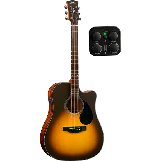 Guitare Electro-Acoustique Kepma Guitars Plytone Series - Edce-K10 Dreadnought Sunburst