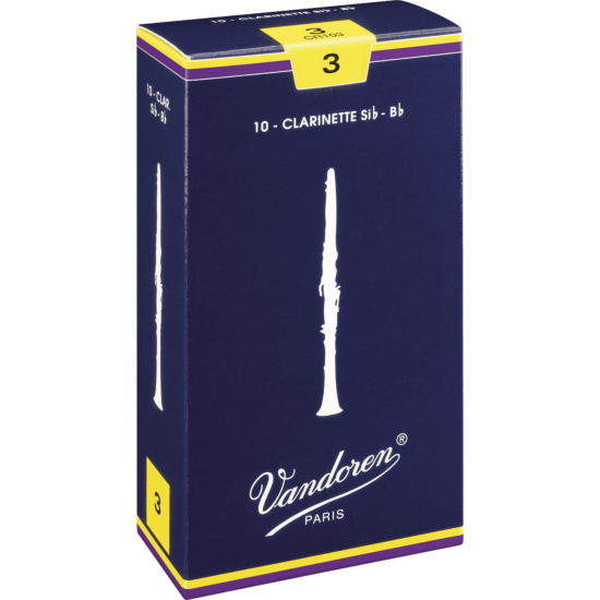 Vandoren CR103 - Traditionnelles force 3 - anches clarinette Sib - boite de 10