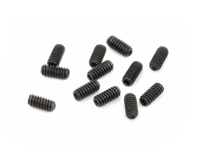 American Series Guitar Bridge Saddle Height Adjustment Screws (1/4), Black (12)