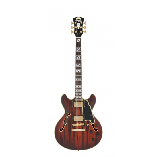 D'ANGELICO Deluxe Mini DC Satin Brown Burst