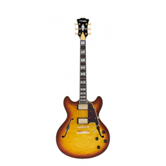 D'ANGELICO Excel DC XT Iced Tea Burst Quilt