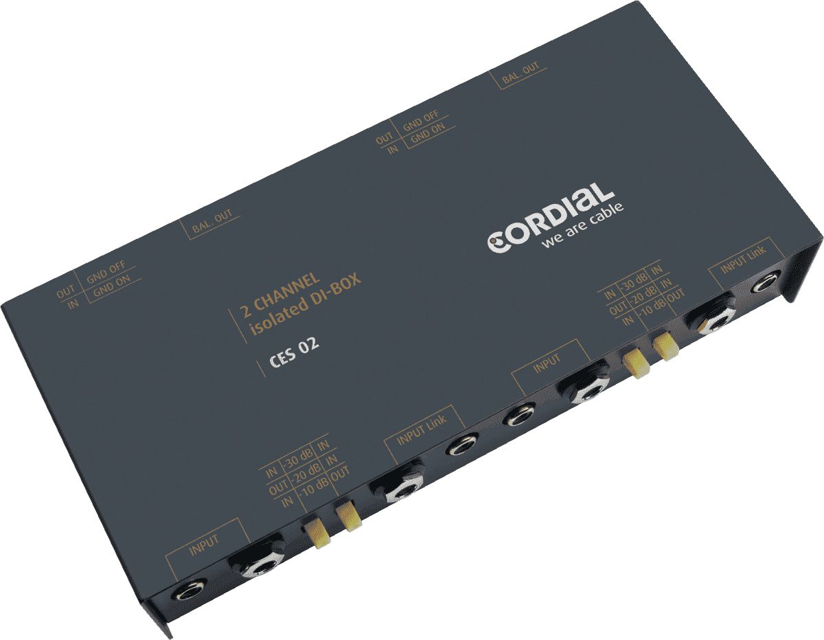 Cordial CES02 - boite de direct passive stéréo 2 canaux