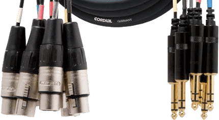 Cordial CML8-0FV5C - multipaire rean 8 xlr femelles/8 jack stéréo 5m