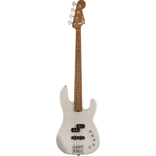 Pro-Mod San Dimas Bass PJ IV, Caramelized Maple Fingerboard, Platinum Pearl