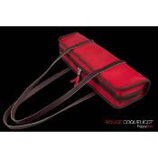 Dôme France "One Way" DFOW-RC - Sac en Cuir pleine fleur pour flûte - Rouge Coquelicot