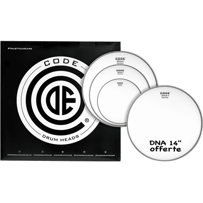 Code Drumheads Pack de Peaux dna coated fusion cc 14 dna coated