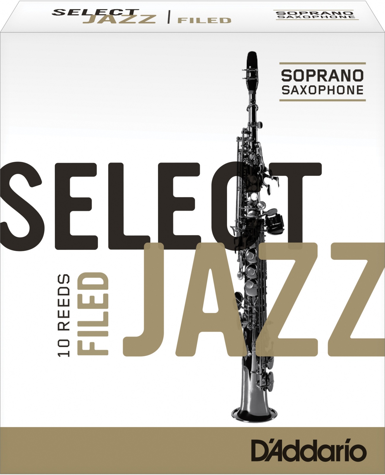 D'Addario Select jazz filed force 4 Medium - boîte de 10 anches pour saxophone soprano