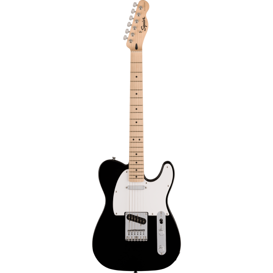 Squier Sonic Telecaster, Maple Fingerboard, White Pickguard, Black