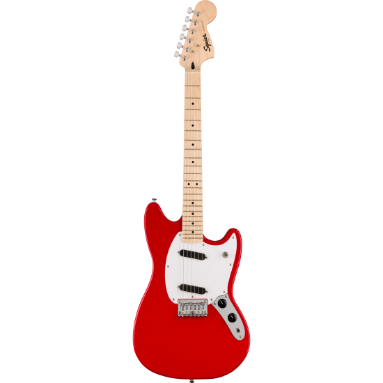 Squier Sonic Mustang, Maple Fingerboard, White Pickguard, Torino Red