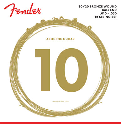 80/20 Bronze Acoustic Strings, Ball End, 70-12L .010-.050 Gauges, (12)