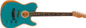 DE American Acoustasonic Telecaster, Channel-Bound Neck, Ebony Fingerboard, Ocean Turquoise