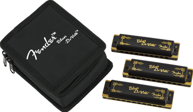 Blues DeVille Harmonica, Pack of 3, with Case