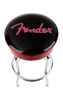 Fender Red Sparkle Logo Barstool, Black/Red Sparkle 30