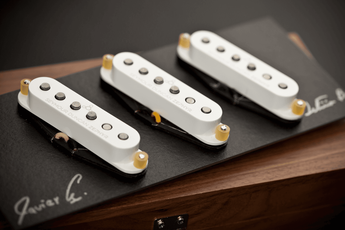 micro guitare electrique seymour duncan kit zephyr strat blanc