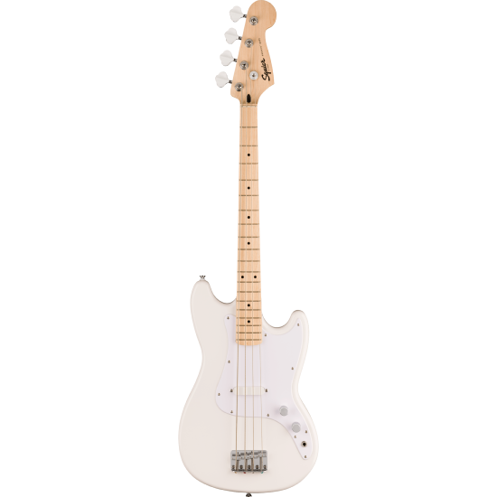 Squier Sonic Bronco Bass, Maple Fingerboard, White Pickguard, Arctic White