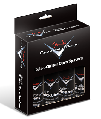 Custom Shop Deluxe Guitar Care System, 4 Pack, Black