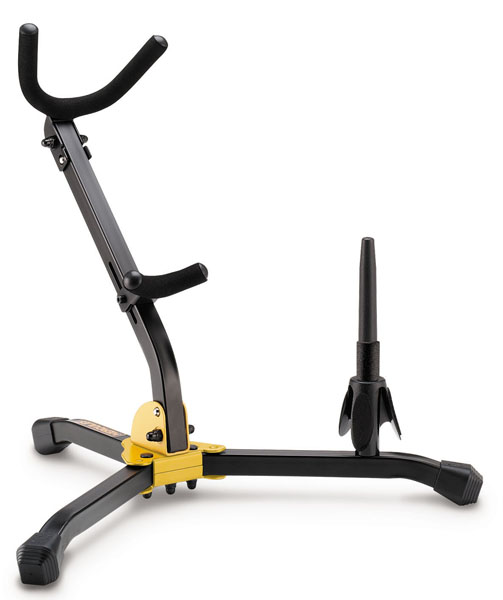 Hercules DS532BB - Support pliable pour saxophone alto ou ténor et flûte ou clarinette