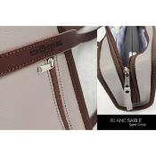 Dôme France "One Way" DFOW-BS - Sac en Cuir pleine fleur pour flûte - Blanc Sable