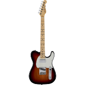 guitare electrique g&l fullerton deluxe asat classic bluesboy 3-tone sunburst, touche érable