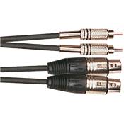 Yellow Cable K10-3 - Cable Audio Mixte 2 XLR Femelle/2 RCA Mâle 3m