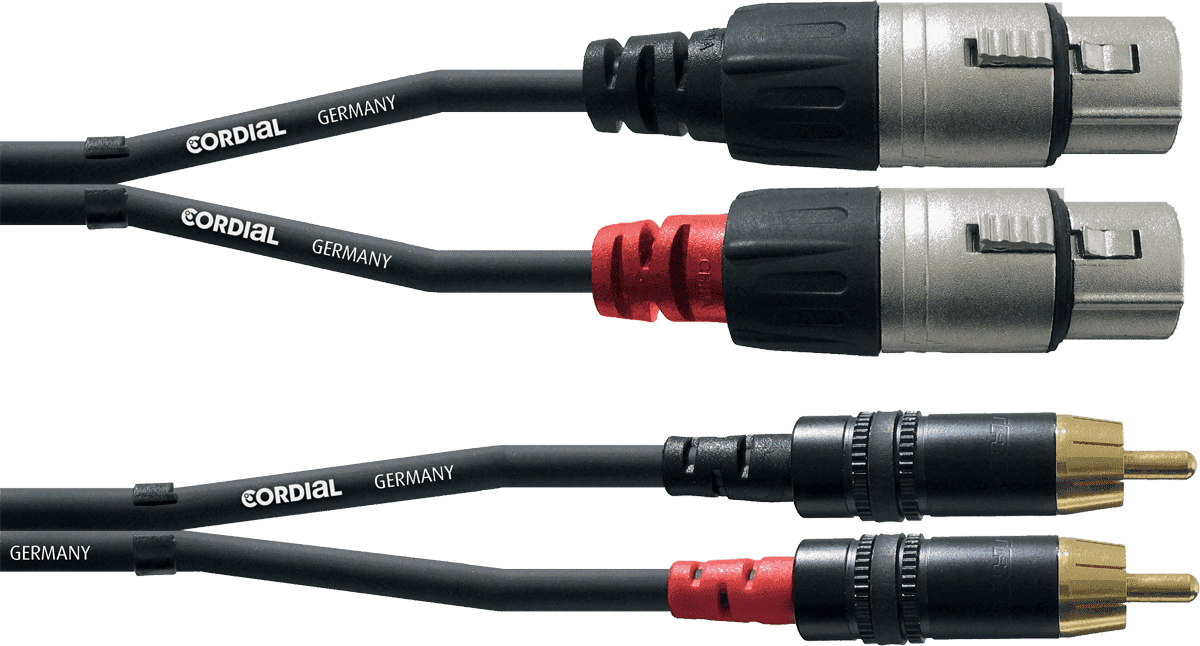 Cordial CFU3FC - câble audio double rean 2x xlr f./2x rca 1,5 m