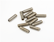 Standard Series Bass Bridge Saddle Height Adjustment Screws, 6-32 X 7/16 Hex, Nickel (12)