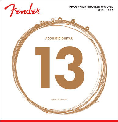 Phosphor Bronze Acoustic Guitar Strings, Ball End, 60M .013-.056 Gauges, (6)