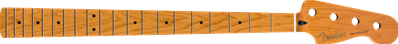 Roasted Maple Precision Bass Neck, 20 Medium Jumbo Frets, 9.5, Maple, C Shape