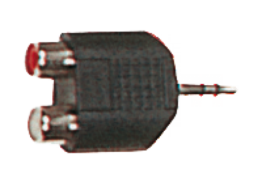 Yellow Cable AD09 - Adaptateur Mini Jack Stéréo Mâle/2 RCA Femelle (Par 2 Pièces)