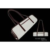 Dôme France "One Way" DFOW-BS - Sac en Cuir pleine fleur pour flûte - Blanc Sable