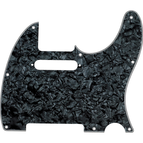 Pickguard, Telecaster, 8-Hole Mount, Black Pearl, 4-Ply