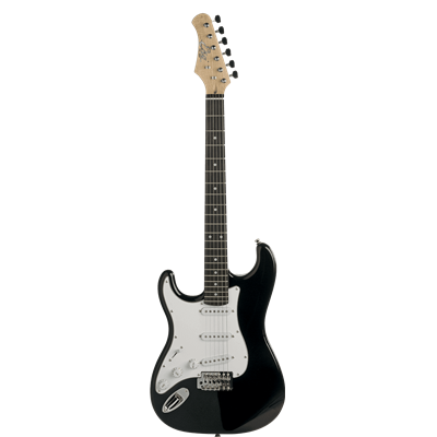 Guitare électrique Eko S300 Blk gaucher