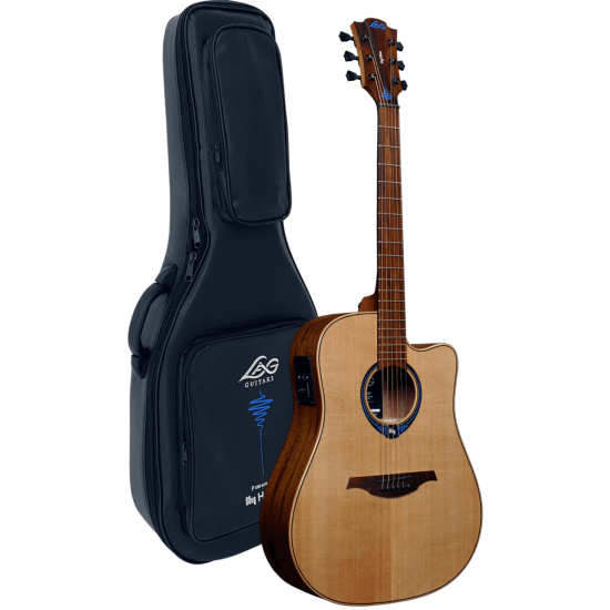 guitare electro-acoustique lag hyvibe 10 dreadnought cutaway electro