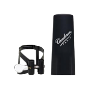 Vandoren M/O Noire LC54BP Ligature avec couvre-bec plastique pour clarinette Basse