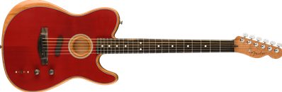 American Acoustasonic Telecaster, Ebony Fingerboard, Crimson Red