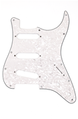 Pickguard, Stratocaster S/S/S, 11-Hole Mount, White Pearl, 4-Ply