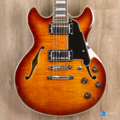 Guitare électrique D'Angelico Premier Mini DC Dark Iced Tea Burst