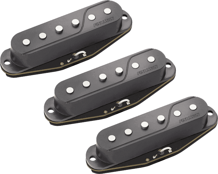 Fishman STR-BK3 - set 3 micros simple bobinage fluence noir